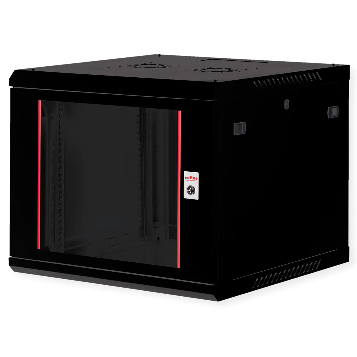Roline Basic Plus - Gehäuse Netzwerkschrank - 600x600 BxT - geeignet für Wandmontage - Jet Black, RAL 9005 - 9U - 48.3 cm (19")