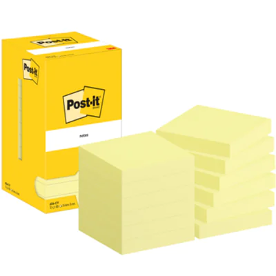 Post-it Haftnotiz Notes 76 x 76 mm (B x H) gelb 100 Bl./Block 12 Block/Pack. Post-it Haftnotiz Notes 76 x 76 mm (B x H) gelb 100 Bl./Block 12 Block/Pack.