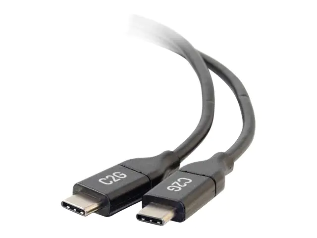 C2G 3m (10ft) USB C Cable - USB 2.0 (5A) - M/M USB Type C Cable - Black - USB-Kabel - 24 pin USB-C (M) zu 24 pin USB-C (M) - USB 2.0 - 5 A - 3 m - Schwarz