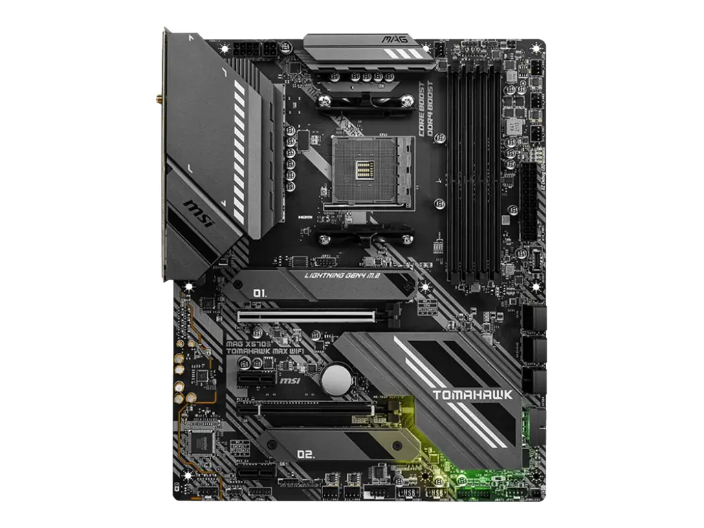 MSI MAG X570S TOMAHAWK MAX WIFI - Motherboard - ATX - Socket AM4 - AMD X570 Chipsatz - USB-C Gen2, USB 3.2 Gen 1, USB 3.2 Gen 2 - 2.5 Gigabit LAN, Wi-Fi 6, Bluetooth - Onboard-Grafik (CPU erforderlich) - HD Audio (8-Kanal)
