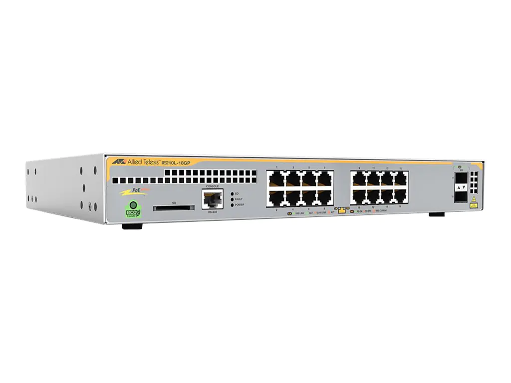Allied Telesis AT IE210L-18GP - Switch - managed - 16 x 10/100/1000 (PoE+) AT-IE210L-18GP-60