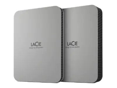 LaCie Mobile Drive STLP5000400 - Festplatte - 5 TB - extern (tragbar) - USB 3.2 Gen 1 (USB-C Steckverbinder) - Moon Silver