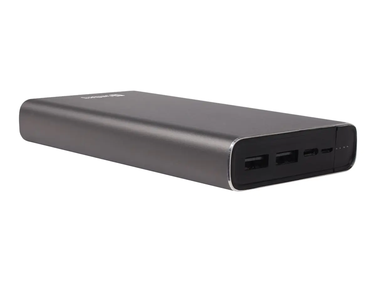 SANDBERG Powerbank - 20000 mAh - 74 Wh - 18 Watt - 3 A - QC 3.0 - 3 Ausgabeanschlussstellen (USB, USB-C) 420-49