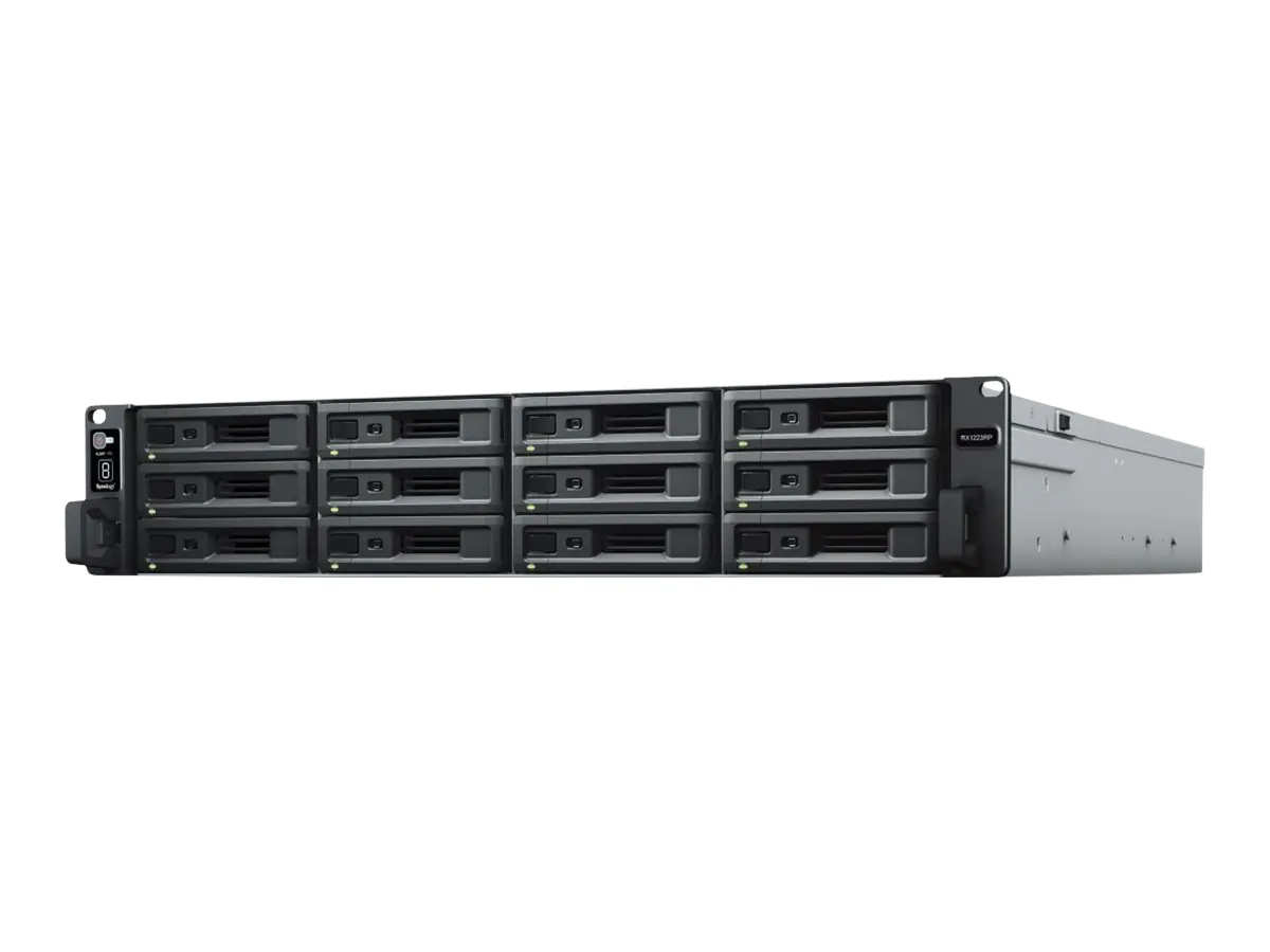 Synology RX1223RP Expansion Unit - Speichergehäuse - 12 Schächte (SATA) - Rack - einbaufähig - 2U - für Synology HAT5300, RKS-02, SAT5210