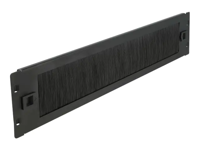 Delock - Kabelabdeckung mit Bürsten - Rack montierbar - Schwarz - 2U - 48.3 cm (19")