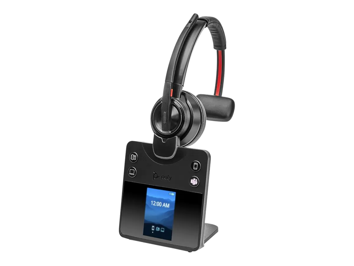 Poly Savi 8410 Office - Savi 8400 series - Headset - On-Ear - DECT / Bluetooth - kabellos - Schwarz - Zertifiziert für Microsoft Teams Poly Savi 8410 Office - Savi 8400 series - Headset - On-Ear - DECT / Bluetooth - kabellos - Schwarz - Zertifiziert für Microsoft Teams