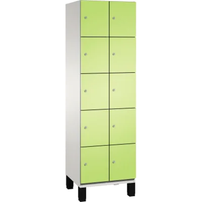 C+P Fächerschrank 4510420S10021 Füße 10Fächer B600mm lgr/vgn