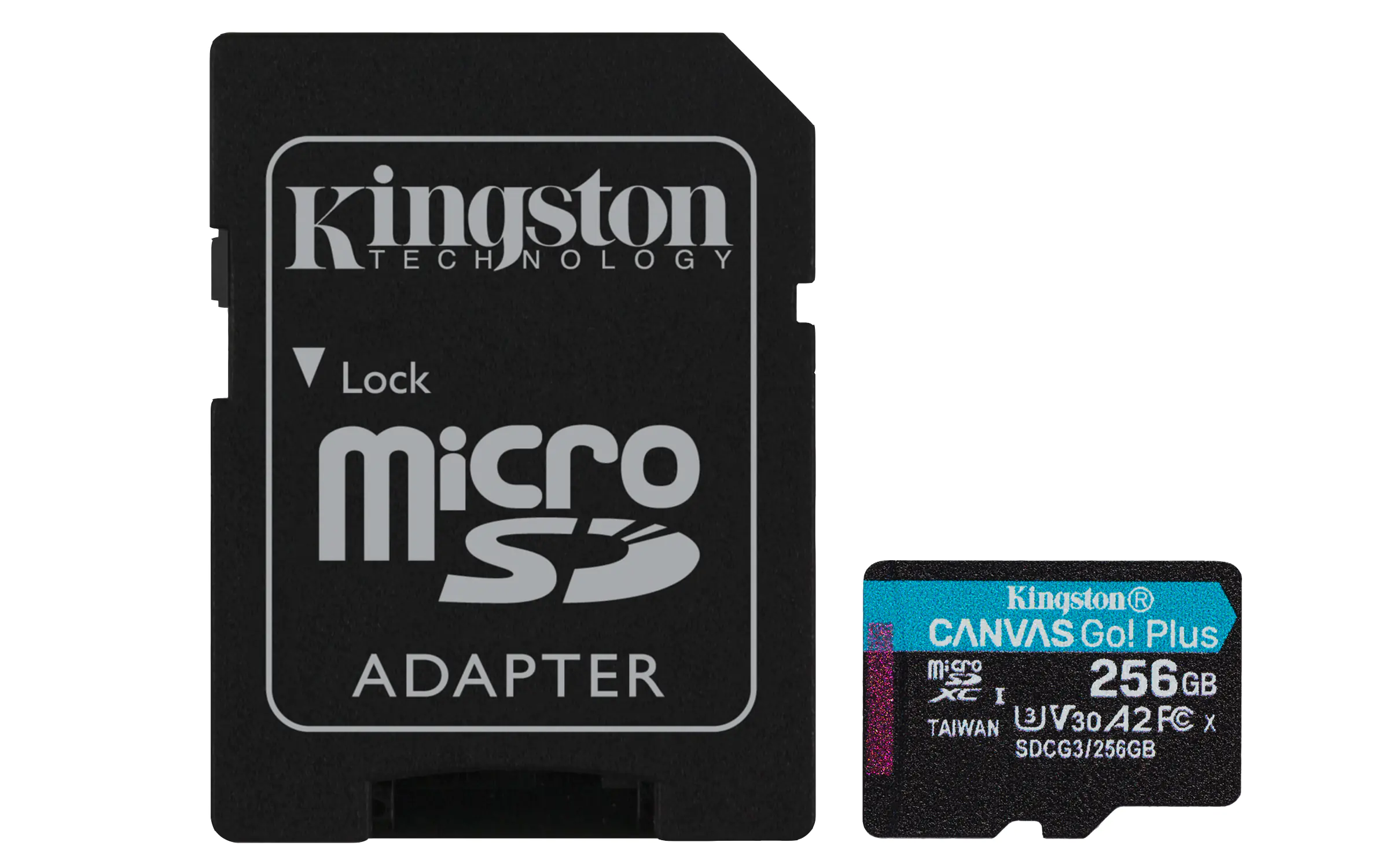 Kingston - Flash-Speicherkarte (microSDXC-an-SD-Adapter inbegriffen) - 256 GB - A2 / Video Class V30 / UHS-I U3 / Class10 - microSDXC UHS-I