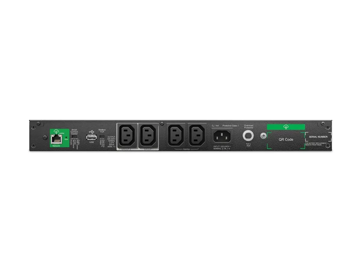APC Smart-UPS SC SCL500RMI1UC - USV (Rack - einbauf?hig) - Wechselstrom 230 V - 400 Watt - 500 VA - Ethernet 10/100, USB - Ausgangsanschl?sse: 4 - 1U - Schwarz, Silber - f?r P/N: AR106V, AR4018SPX432, AR4024SP, AR4024SPX429, AR4024SPX431, AR4024SPX432