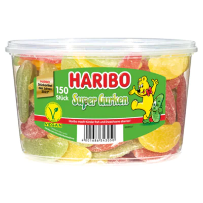 HARIBO Fruchtgummi Saure Gurken 889056 150 St./Pack. HARIBO Fruchtgummi Saure Gurken 889056 150 St./Pack.