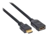 InLine - HDMI-Verlängerungskabel - HDMI männlich zu HDMI weiblich - 3 m - Schwarz