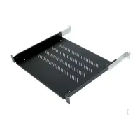 TRITON 19" shelf 1U 450mm 80kg plastic black - Schwarz - 80 kg - 1U