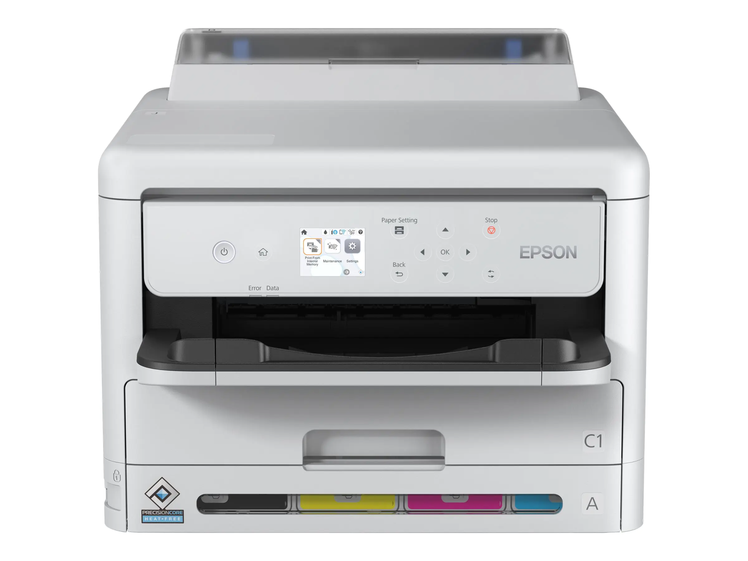 Epson WorkForce Pro WF-C5390DW - Drucker - Farbe - Duplex - Tintenstrahl - A4/Legal - 4800 x 1200 dpi - bis zu 25 Seiten/Min. (einfarbig)/bis zu 25 Seiten/Min. (Farbe) - Kapazität: 330 Blätter - USB, Wi-Fi, Gigabit LAN