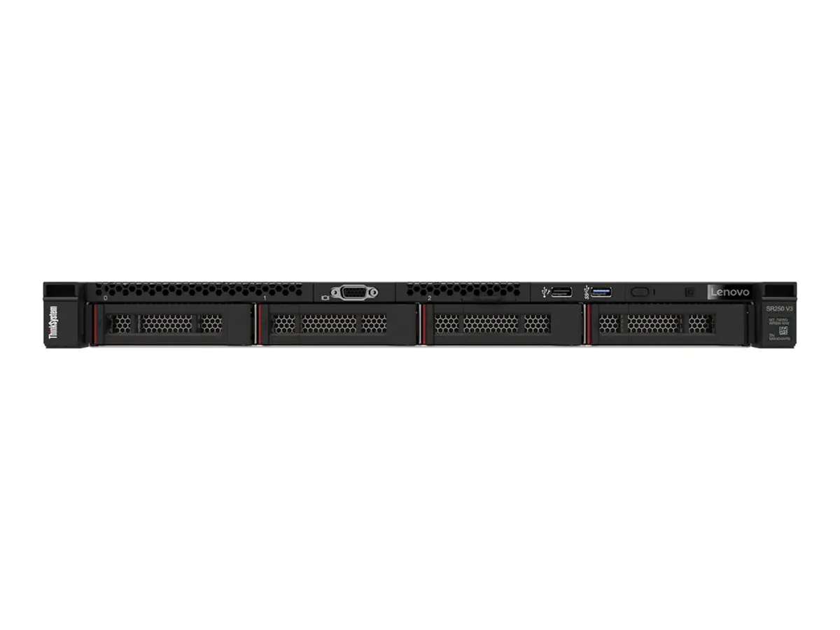Lenovo ThinkSystem SR250 V3 7DCL - Server - Rack-Montage - 1U - 1-Weg - 1 x Xeon E-2434 / 3.4