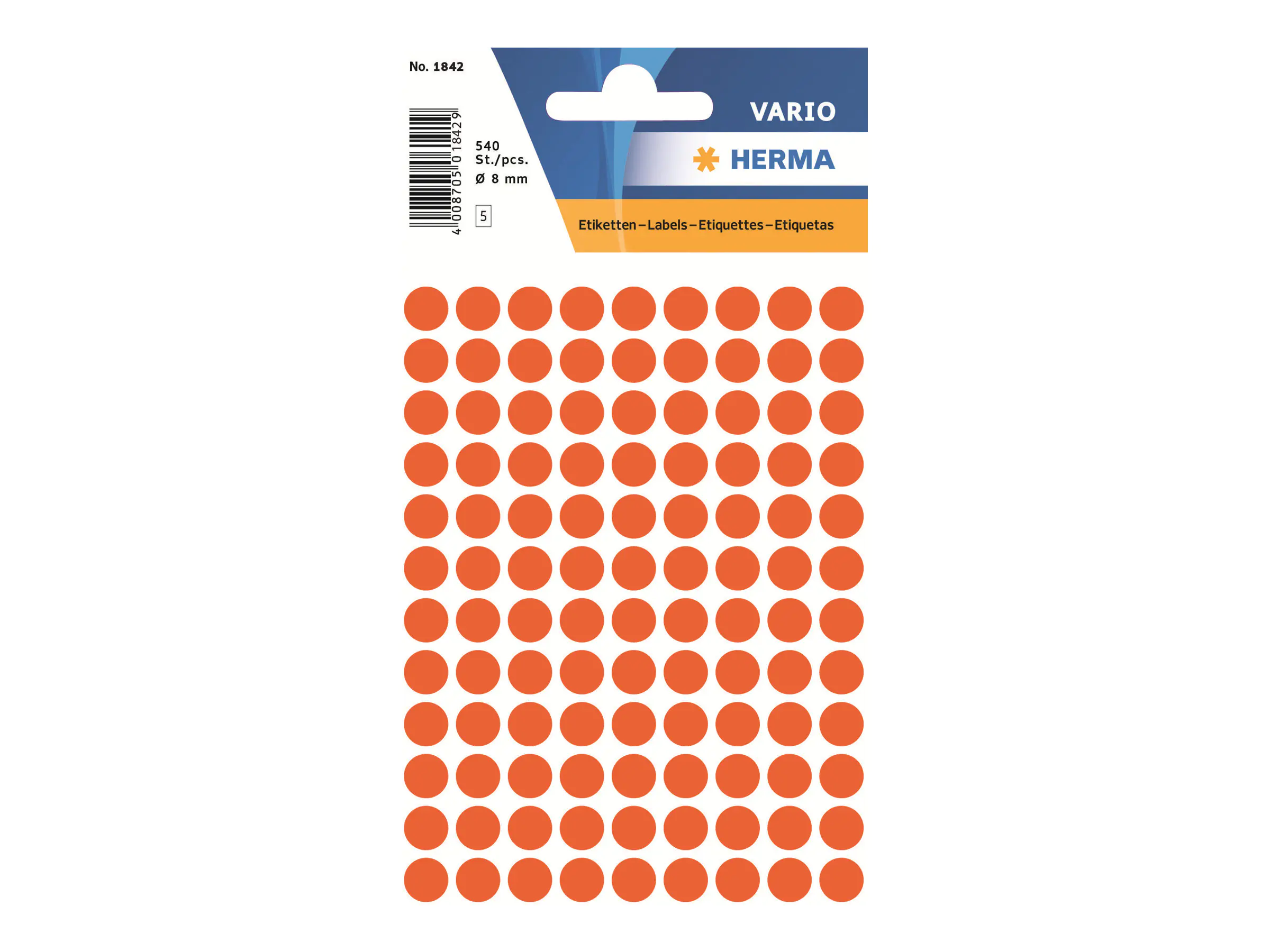HERMA Markierungspunkt 1842 8mm rot 540 St./Pack.