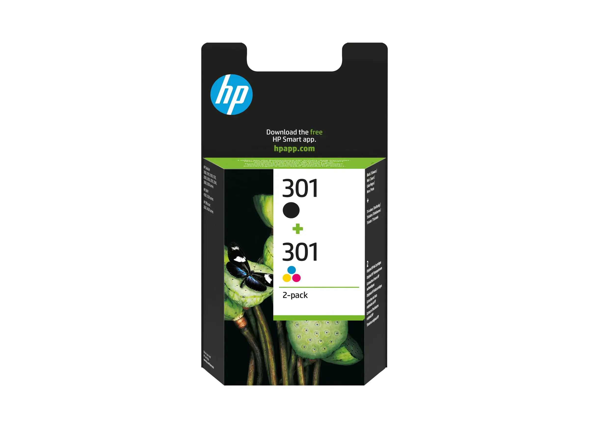 HP Tinte Multipack N9J72AE#301 301 Schwarz + Color bk= 190 Seiten / color= 165 Seiten 2 Stück