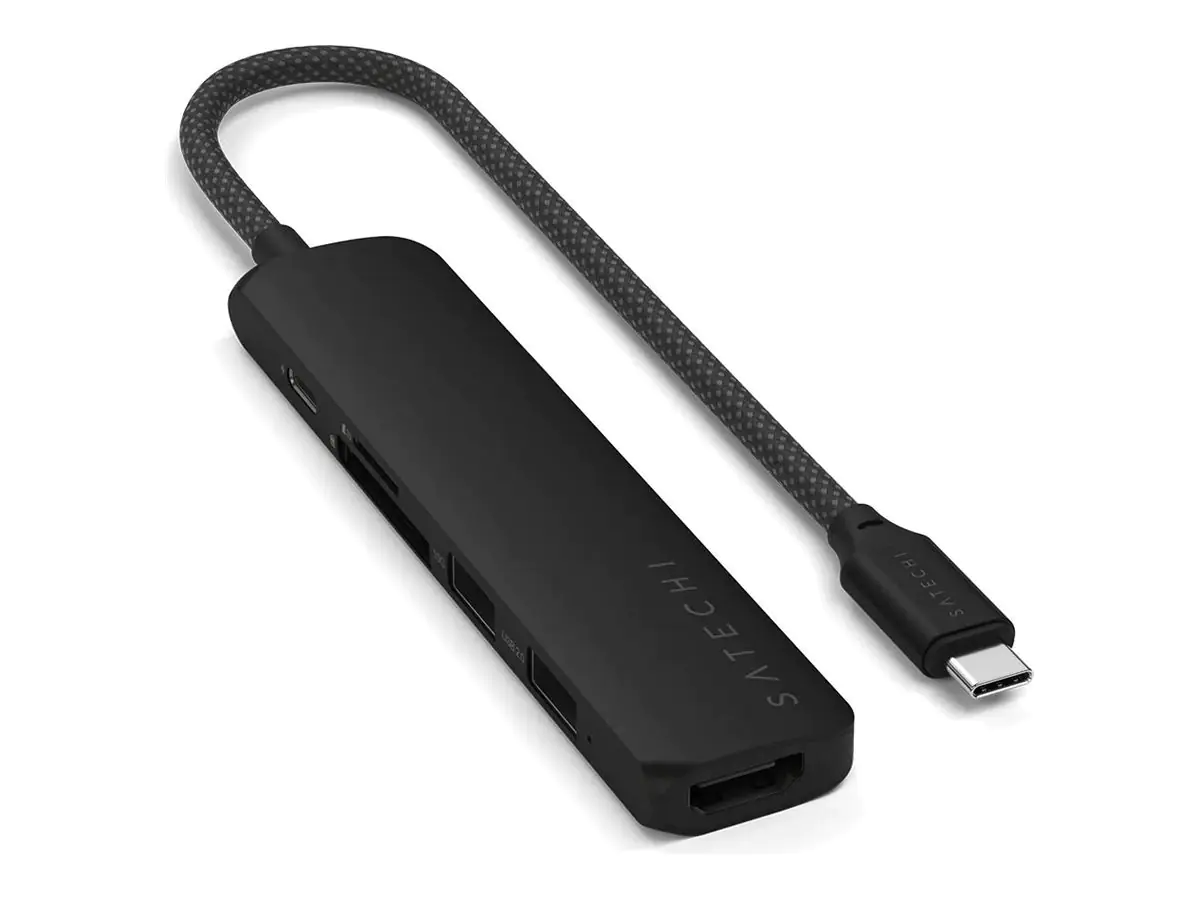 Satechi USB-C 6-in-1 Slim Multiport Adapter 4K Black