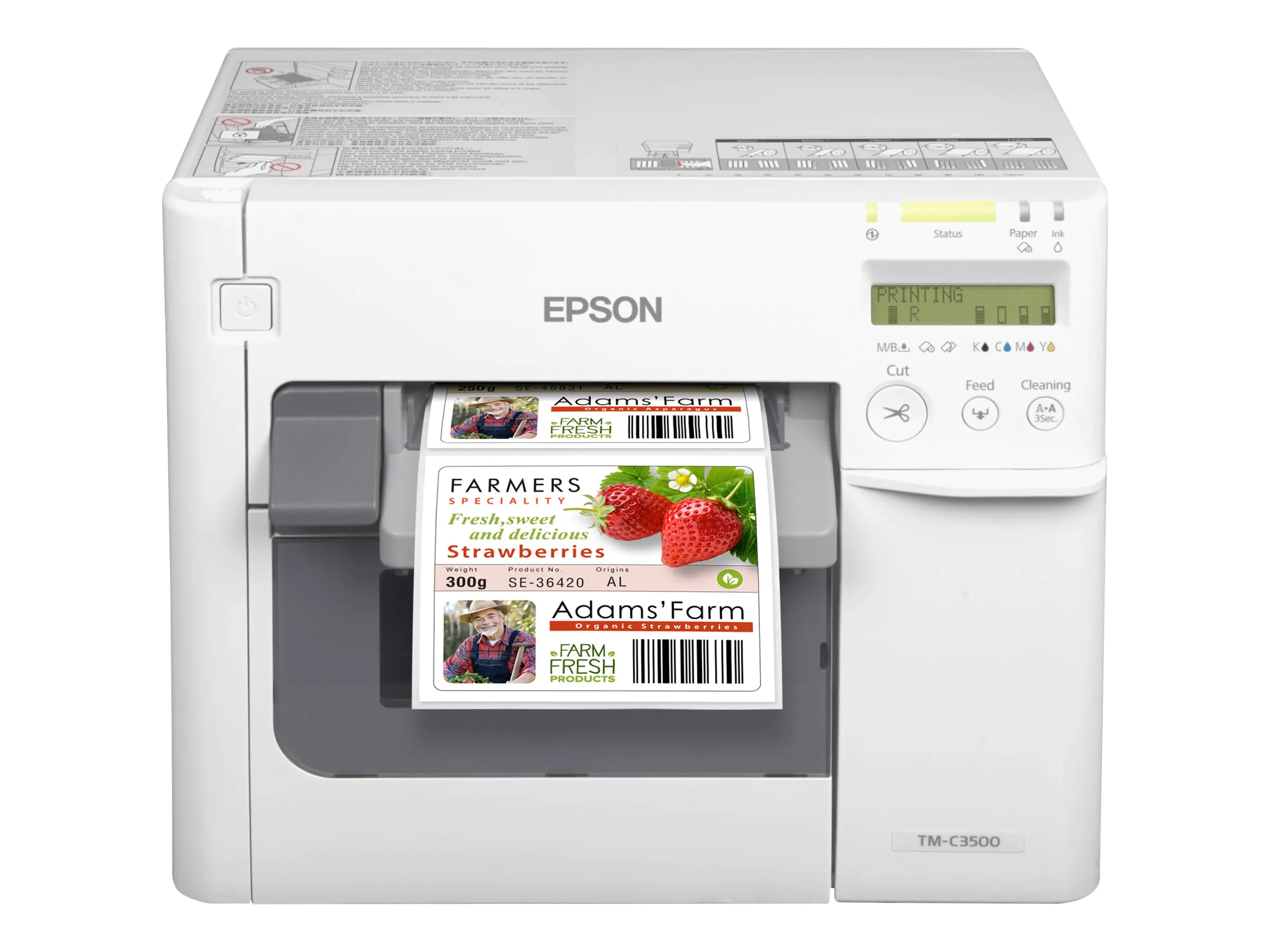 Epson TM C3500 - Etikettendrucker - Farbe - Tintenstrahl - 112 mm (Breite) - 720 x 360 dpi - bis zu 103 mm/Sek. - LAN, USB-Host - Cutter Epson TM C3500 - Etikettendrucker - Farbe - Tintenstrahl - 112 mm (Breite) - 720 x 360 dpi - bis zu 103 mm/Sek. - LAN, USB-Host - Cutter