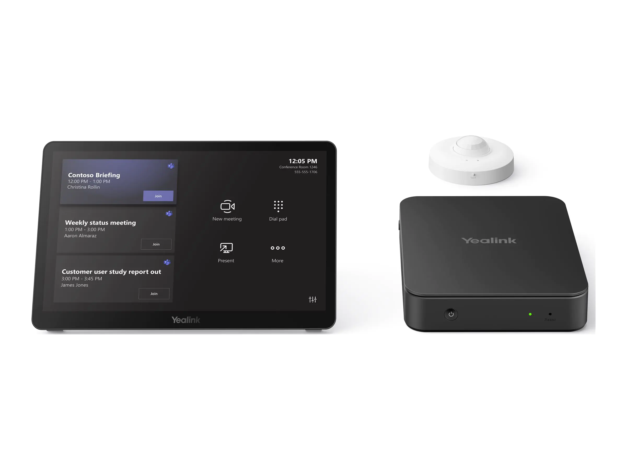 Yealink MVC Series MCoreKit-C5-MS - Kit für Videokonferenzen (MTouch Plus Touchpanel, MCore Pro Mini-PC, RoomSensor)