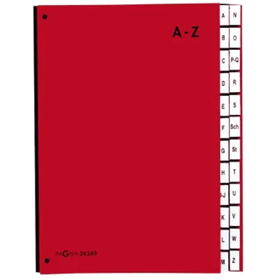 PAGNA Pultordner 24249-01 DIN A4 A-Z 24Fächer Polypropylen rt PAGNA Pultordner 24249-01 DIN A4 A-Z 24Fächer Polypropylen rt