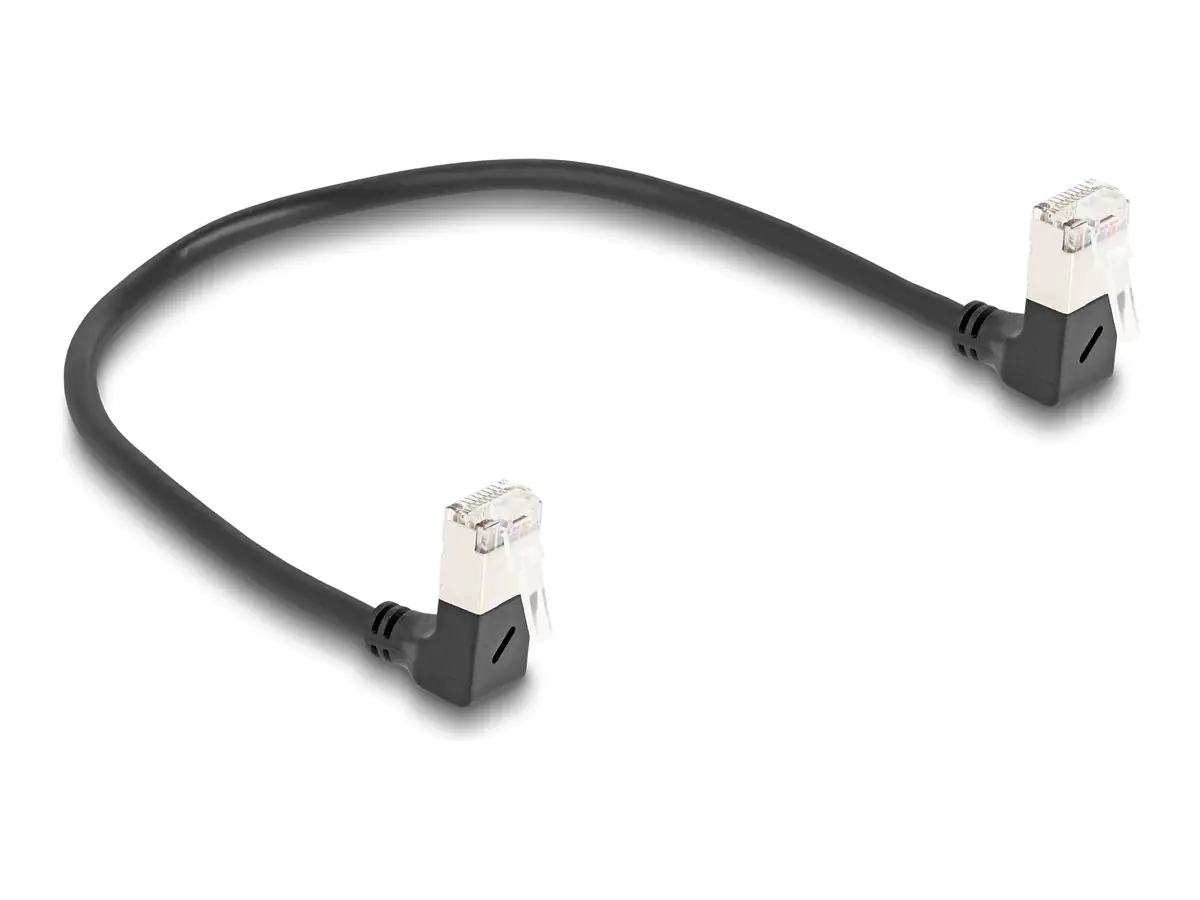 Delock Netzwerkkabel - RJ-45 (M) nach unten abgewinkelt zu RJ-45 (M)