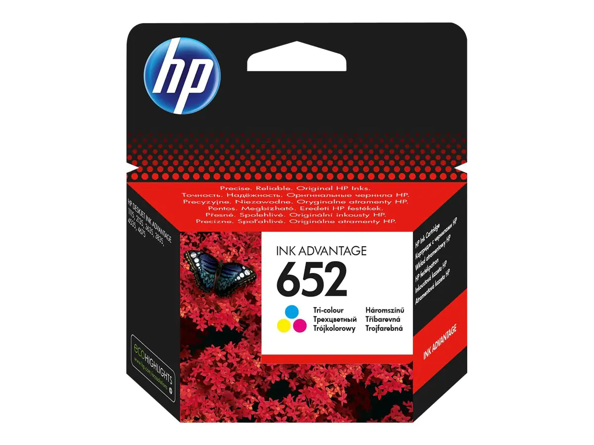 HP 652 - 5 ml - Farbe (Cyan, Magenta, Gelb) - F6V24AE#BHL