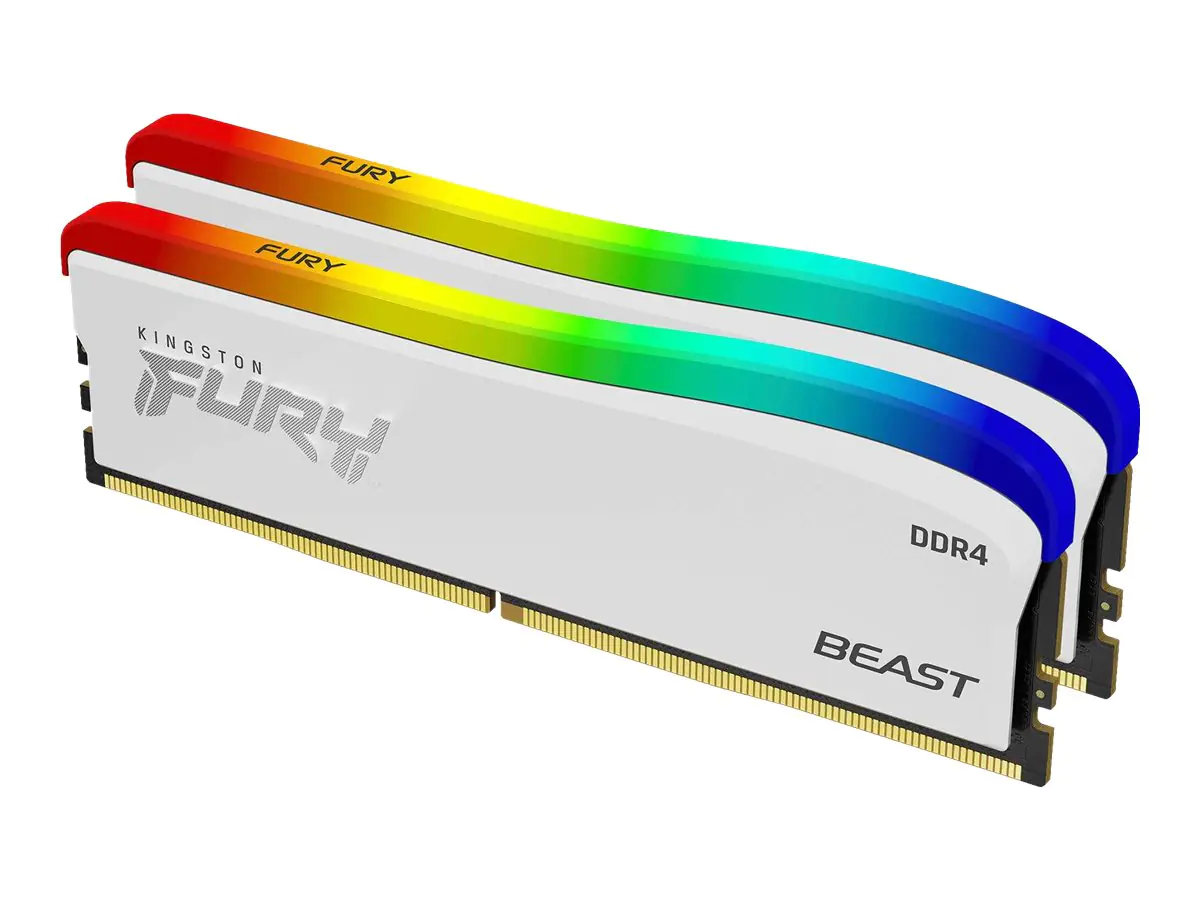 Kingston FURY Beast - RGB Special Edition - DDR4 - Kit - 16 GB: 2 x 8 GB - DIMM 288-PIN - 3600 MHz / PC4-28800 - CL17 - 1.35 V - ungepuffert - non-ECC - weiß