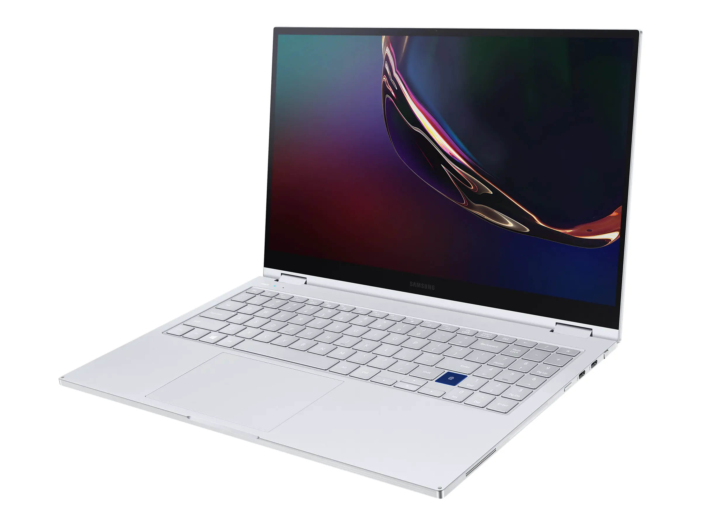 Samsung Galaxy Book Flex NP950QCGI - Flip-Design - Intel Core i5 1035G4 / 1.1 GHz - Windows 10 Home - Iris Plus Graphics - 8 GB RAM - 256 GB SSD NVMe - 39.6 cm (15.6") Touchscreen 1920 x 1080 (Full HD) - Wi-Fi 6 - Royal Silver