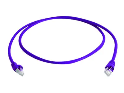 Telegärtner - Patch-Kabel - RJ-45 (M) zu RJ-45 (M) - 5 m - SFTP - CAT 6a - geformt, ohne Haken - lila