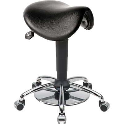 meychair Sitzhocker Assistant Basic Sattel Farbe der Sitzfläche: schwarz Farbe des Fußkreuzes: chrom meychair Sitzhocker Assistant Basic Sattel Farbe der Sitzfläche: schwarz Farbe des Fußkreuzes: chrom