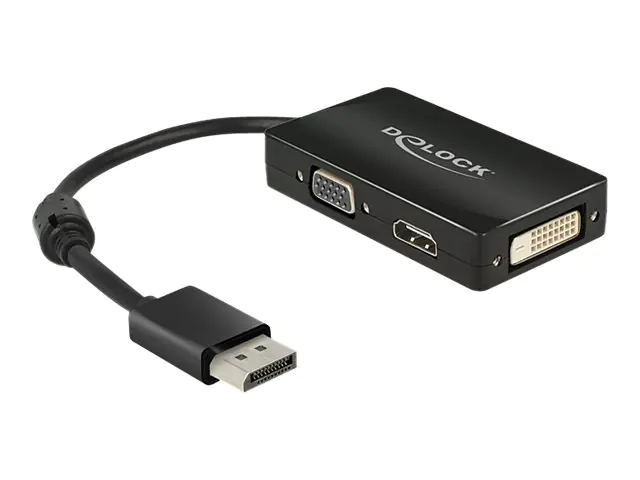 Delock - Videokonverter - DisplayPort - Schwarz Delock - Videokonverter - DisplayPort - Schwarz
