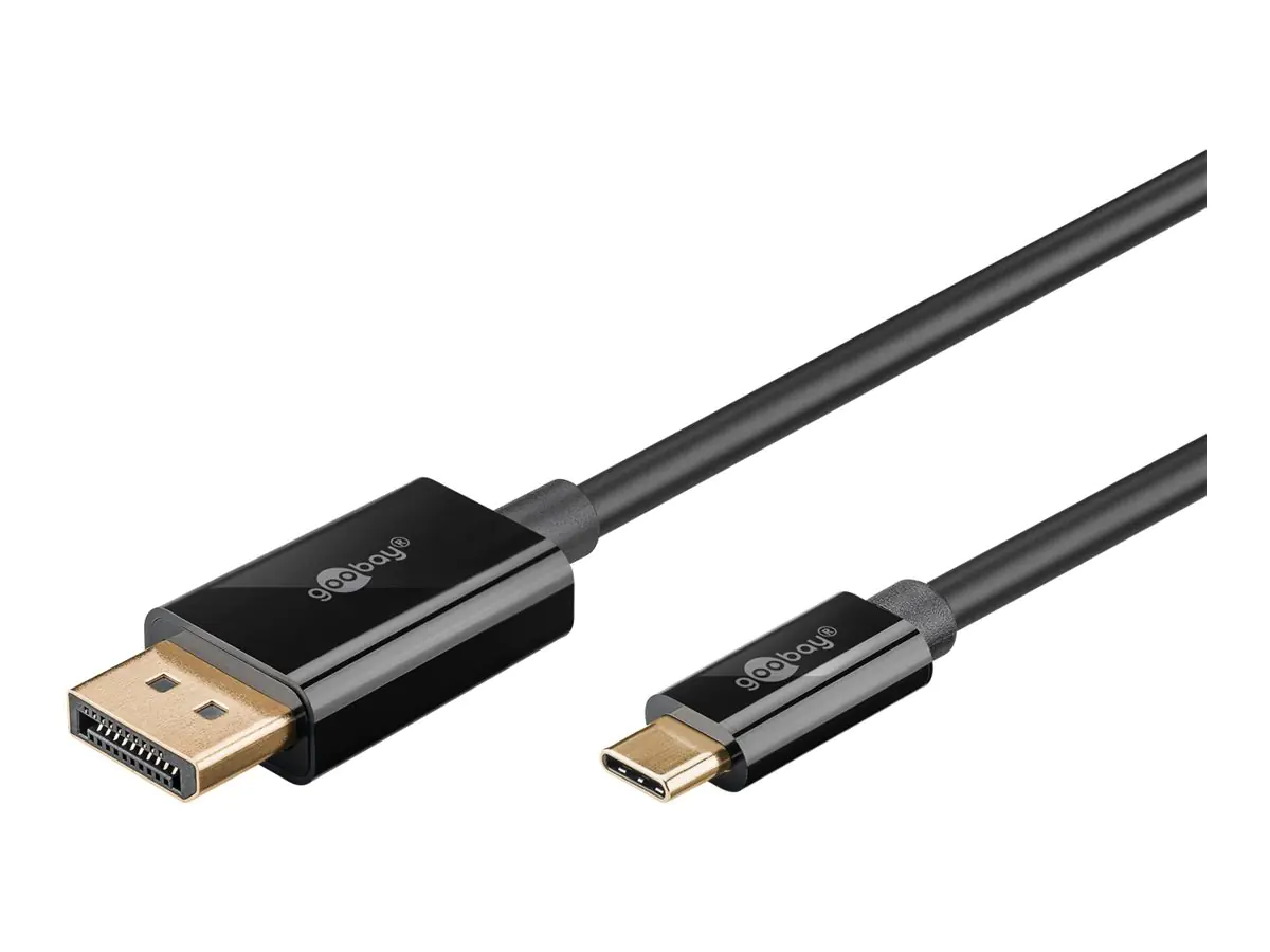 Goobay USB-C -auf-DisplayPort -Kabel 4K a 60 Hz 1 m schwarz - -Stecker> - Kabel - Digital/Daten