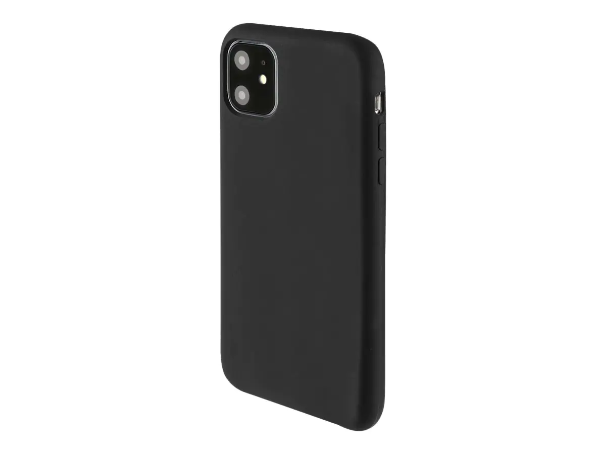 4smarts Cupertino - Hintere Abdeckung für Mobiltelefon - flüssiges Silikon - Schwarz - für Apple iPhone 11