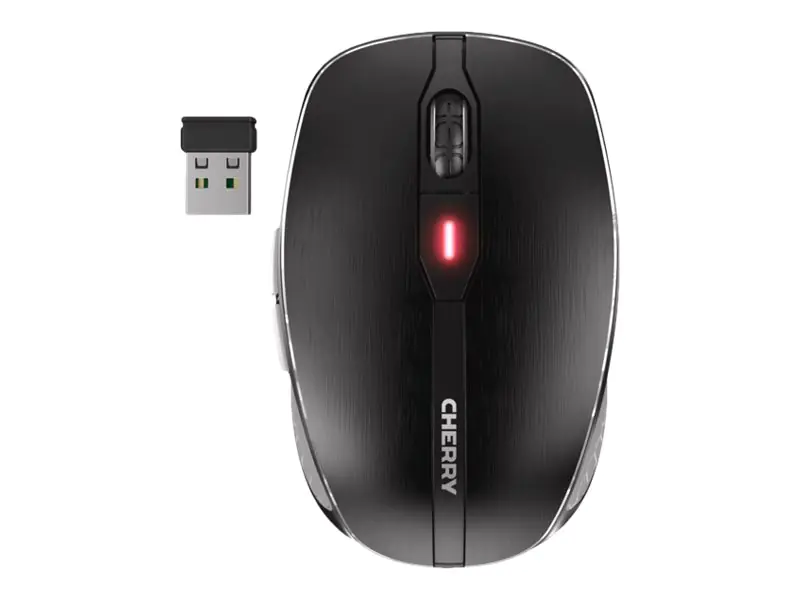 CHERRY MW 8C Advanced - Maus - ergonomisch - optisch - 6 Tasten - kabellos - 2.4 GHz, Bluetooth 4.0 - kabelloser Empfänger (USB) - Schwarz CHERRY MW 8C Advanced - Maus - ergonomisch - optisch - 6 Tasten - kabellos - 2.4 GHz, Bluetooth 4.0 - kabelloser Empfänger (USB) - Schwarz