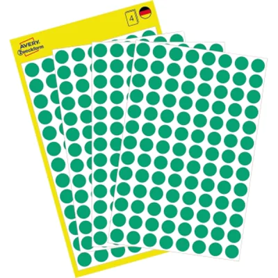Avery Zweckform Markierungspunkt 3012 8mm grün 416 St./Pack. Avery Zweckform Markierungspunkt 3012 8mm grün 416 St./Pack.