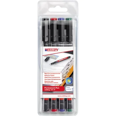edding Folienschreiber Permanent Pen 4-141-4 sortiert 4 St./Pack. edding Folienschreiber Permanent Pen 4-141-4 sortiert 4 St./Pack.