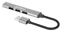 Manhattan - Hub - 4-Port - 3 x USB 2.0 + 1 x USB 3.2 Gen 1 - Desktop