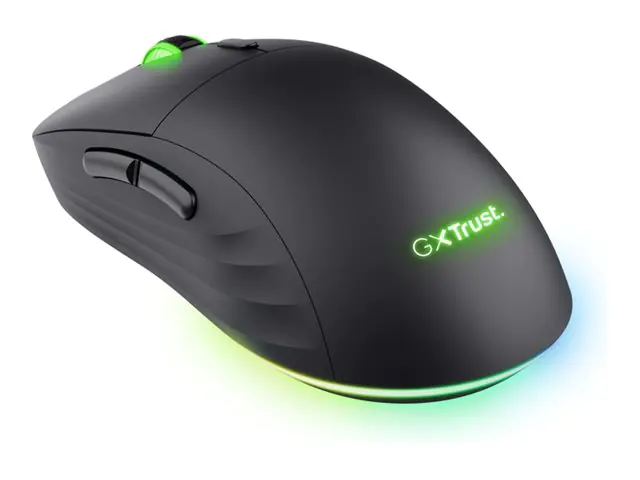Trust GXT 927 REDEX+ - Maus - leistungsstarke, einstellbare RGB-Beleuchtung - Für Rechtshänder - Laser - 6 Tasten - kabellos - 2.4 GHz - kabelloser Empfänger (USB) - Schwarz - retail - Hängebox Trust GXT 927 REDEX+ - Maus - leistungsstarke, einstellbare RGB-Beleuchtung - Für Rechtshänder - Laser - 6 Tasten - kabellos - 2.4 GHz - kabelloser Empfänger (USB) - Schwarz - retail - Hängebox