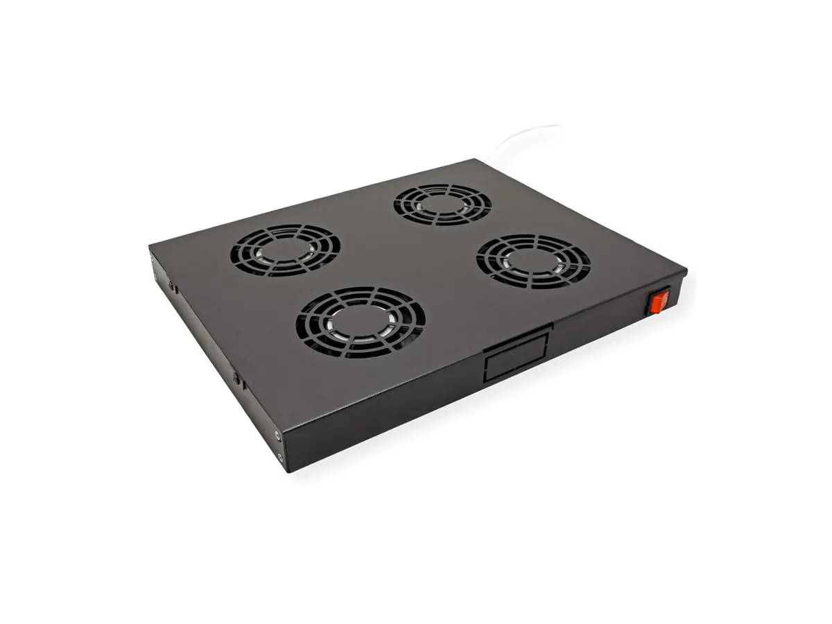 ROLINE 19 Zoll Dachlüftereinheit 4 Lüfte Thermostat schwarz