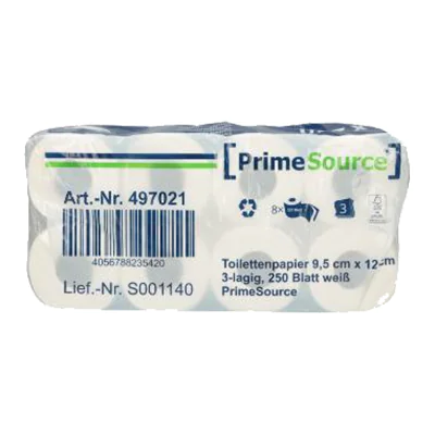 LUCART Toilettenpapier 3-lagig weiß 250 Bl./Rl. 8 Rl./Pack.