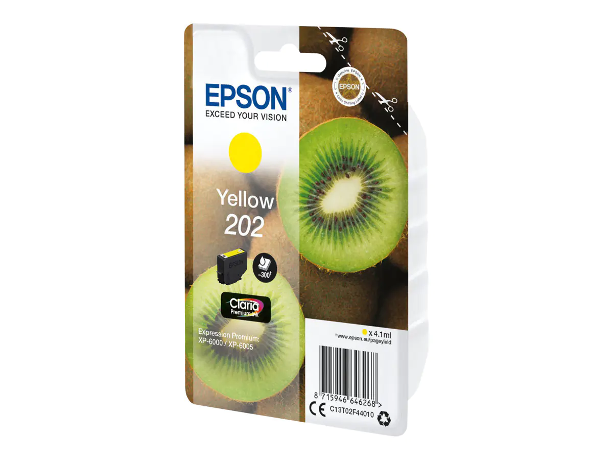 Epson 202 - 4.1 ml - Gelb - Original - Tintenpatrone - für Expression Premium XP-6000, XP-6005, XP-6100, XP-6105