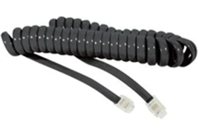 exertis Connect - Telefonkabel - RJ-9 (M) zu RJ-9 (M) - 2 m - Spirale - Schwarz