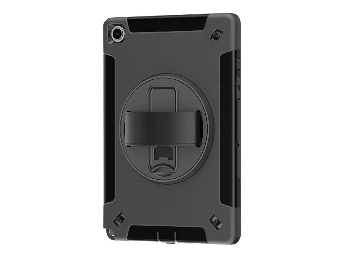 4smarts GRIP - Hintere Abdeckung für Tablet - widerstandsfähig - Polycarbonat, Gummi, Thermoplastisches Polyurethan (TPU) - Schwarz - für Samsung Galaxy Tab A8