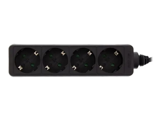InLine Steckdosenleiste - 4-fach Schutzkontakt - schwarz - 1,5m 16441E