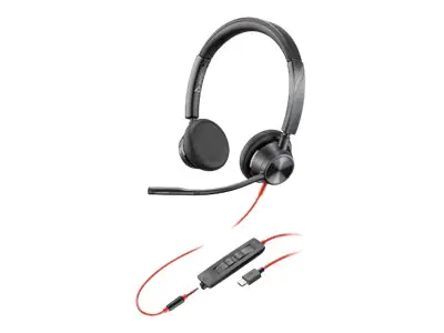 Poly Blackwire 3325 - Blackwire 3300 series - Headset - On-Ear - kabelgebunden - 3,5 mm Stecker, USB-C - Schwarz - UC-zertifiziert Poly Blackwire 3325 - Blackwire 3300 series - Headset - On-Ear - kabelgebunden - 3,5 mm Stecker, USB-C - Schwarz - UC-zertifiziert