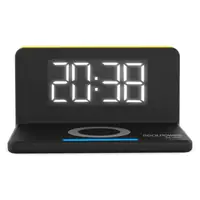RealPower ChargeAir, Digitaler Wecker, Rechteck, Schwarz, 10 W, China, LED 409450
