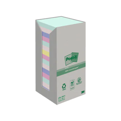 Post-it Haftnotiz Recycling Notes 654-1RPT 76x76mm sortiert 16 St. Post-it Haftnotiz Recycling Notes 654-1RPT 76x76mm sortiert 16 St.