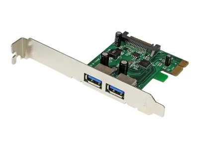 StarTech 2 Port PCI Express SuperSpeed USB 3.0 Schnittstellenkarte mit UASP - SATA Strom - 2-fach USB 3 PCIe Karte mit SATA Anschluss - USB-Adapter - PCIe - USB 3.0 x 2 - für P/N: CFASTRWU3, ST3300GU3B, ST4300U3C1, ST4300U3C1B, ST7300U3M, ST7300USBME, USB