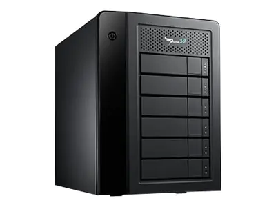 Promise Pegasus32 R6 - Festplatten-Array - 48 TB - 6 Schächte (SATA-600) - HDD 8 TB x 6 - Thunderbolt 3, USB 3.2 Gen 2 (extern)