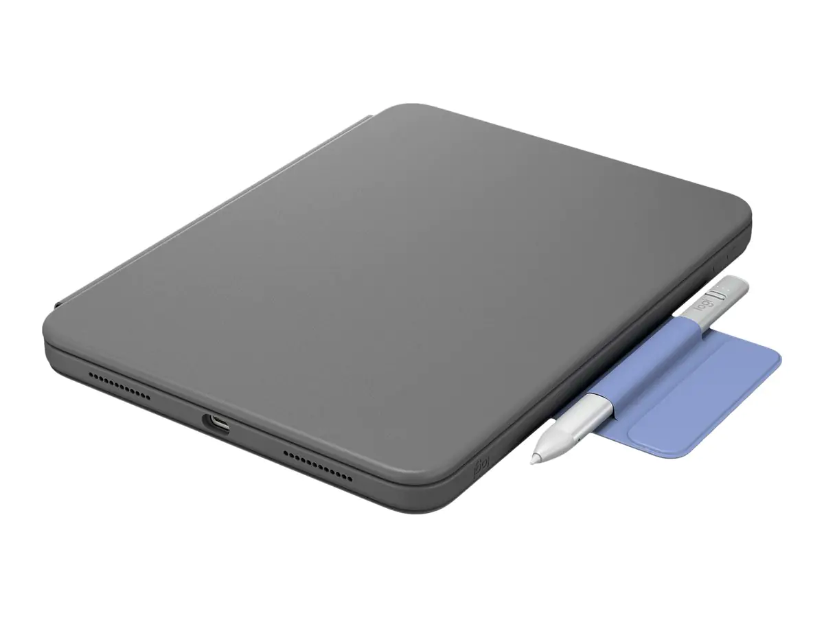 Logitech Rugged Folio - Tastatur und Foliohülle - Apple Smart connector - QWERTZ - Schweiz - Graphite - für Apple 10.9-inch iPad (10. Generation)